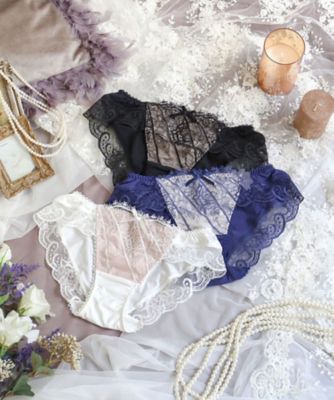 ショーツ　L シェル　モカ ZERMATT]オールレース3本ストラップショーツ(Lサイズ) | KOBUNSHA