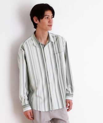 ストライプ 長袖シャツ 楽天市場】シャツ メンズ トップス 長袖 ストライプ柄 送料無料・再