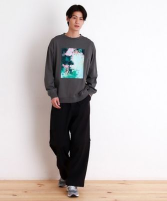 プリントリブ長袖Ｔシャツ（２００２４２４４８９）
