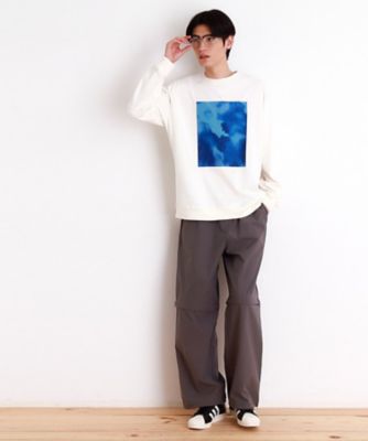 プリントリブ長袖Ｔシャツ（２００２４２４４８９）