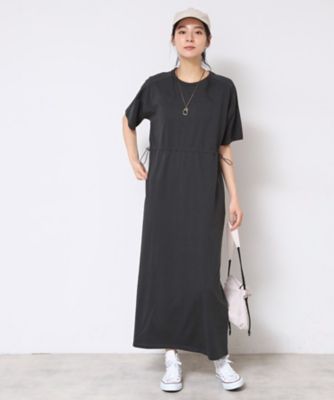 洗える】ドロスト付きジャージワンピース（2002424496