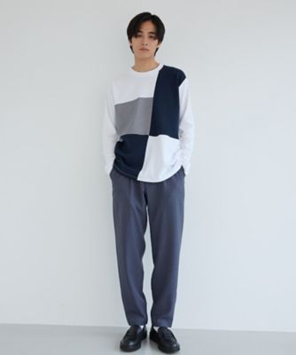 パネルブロッキング長袖Ｔシャツ（２００２４２４５０８）