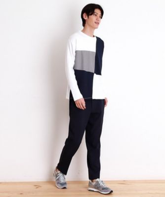 パネルブロッキング長袖Ｔシャツ（２００２４２４５０８）