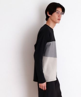 パネルブロッキング長袖Ｔシャツ（２００２４２４５０８）