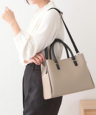 【SALE】SHOO LA RUE (Women)/シューラルー【2WAY/通勤/セレモニー】きれいめコーデに 3層トートバッグ(2002424547) ベージュ552 旅行用かばん・バッグ【三越伊勢丹/公式】