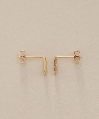 Ｋ１８ダイヤモンド　ロングカットアズキチェーン　スタッドピアス（２００２４２４８９４）