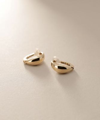 ＜COCOSHNIK (Women)＞Ｋ１０ペアシェイプワンタッチ　イヤリング（２００２４２４８９８）
