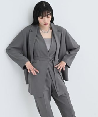 【接触冷感／セットアップ可】モードフィットダブルボタンジャケット【カセット服／オケージョン／通勤】（２００２４２４９１３）