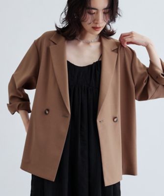 【接触冷感／セットアップ可】モードフィットダブルボタンジャケット【カセット服／オケージョン／通勤】（２００２４２４９１３）