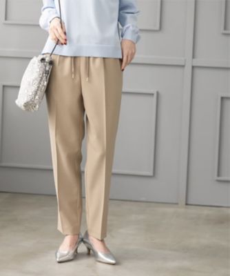 【SALE】OPAQUE.CLIP (Women)/オペークドットクリップ 《SS-LLsize》美脚ストレッチイージーテーパードパンツ【洗濯機洗い可/防シワ】(2002424964) ベージュ052 パンツ・ズボン【三越伊勢丹/公式】