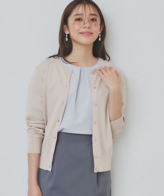 《７色展開／ＸＳ－ＬＬサイズ》ビジューボタンニットカーディガン【洗濯機洗い可／抗ピル／接触冷感】（２００２４２５１７７）