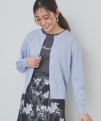 《７色展開／ＸＳ－ＬＬサイズ》ビジューボタンニットカーディガン【洗濯機洗い可／抗ピル／接触冷感】（２００２４２５１７７）