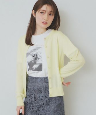 《７色展開／ＸＳ－ＬＬサイズ》ビジューボタンニットカーディガン【洗濯機洗い可／抗ピル／接触冷感】（２００２４２５１７７）