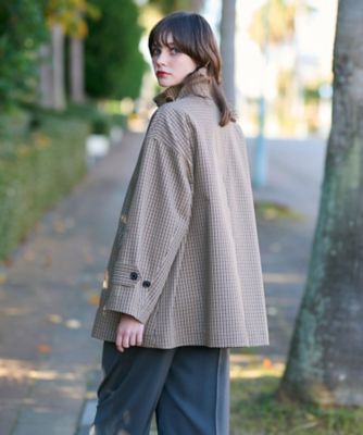 2WAY】Aラインチェックアウター（2002425501