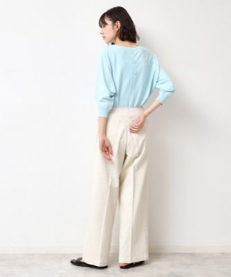 Bonpoint♡DALPHONZAプルオーバー♡14A 選べる7色展開・洗える】後ろボタンニットプルオーバー七分袖