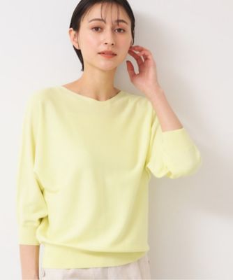 選べる7色展開・洗える】後ろボタンニットプルオーバー七分袖