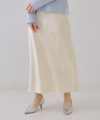 【SALE】OPAQUE.CLIP (Women)/オペークドットクリップ サテンナロースカート(2002425947) ベージュ051 ロングスカート【三越伊勢丹/公式】