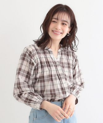 【Ｓ－ＬＬ】チェック柄シャーリングシャツ（２００２４２６５０３）