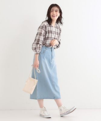 【Ｓ－ＬＬ】チェック柄シャーリングシャツ（２００２４２６５０３）
