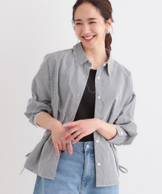 SHOO LA RUE (Women)/シューラルー 【洗える/S-LL】サイドリボンで差をつける さらさら綿混シャツ(2002427017)