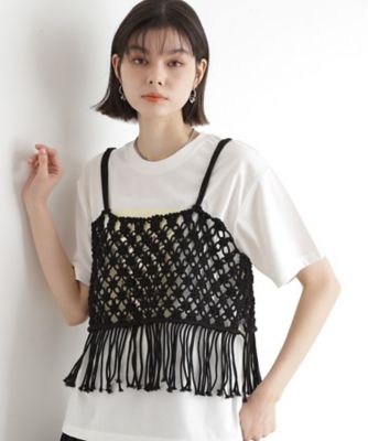 ＜THE SHOP TK (Women)＞マクラメビスチェ（２００２４２７０４９）