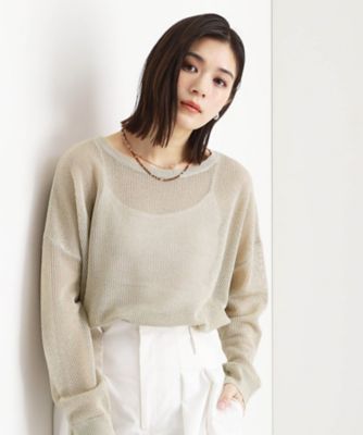 ＜THE SHOP TK (Women)＞ラメメッシュニット（２００２４２７０５６）