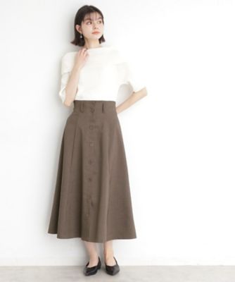 フラップベルト付きスカート【洗える】（2002427061） | THE