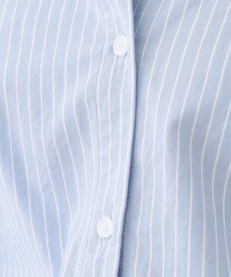 【洗える】バックギャザーがポイント　綿ワッシャー前開きシャツ（２００２４２７３０１）