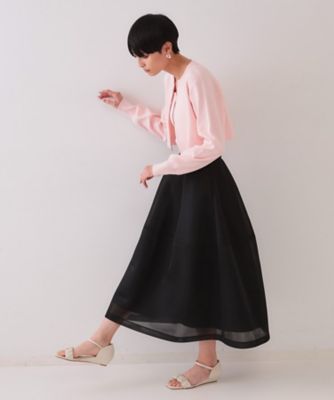 《美人百花掲載》スポンディッシュシアーフレアスカート【洗濯機洗い可】（２００２４２７４２４）