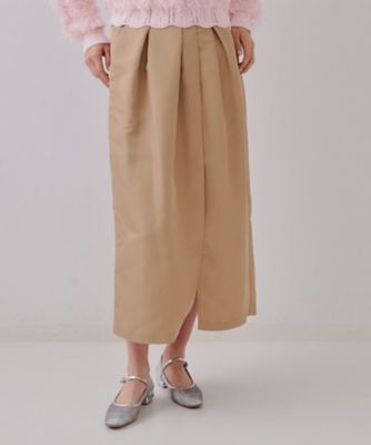 【SALE】OPAQUE.CLIP (Women)/オペークドットクリップ オーガンジータックコクーンスカート(2002427568) ベージュ052 ロングスカート【三越伊勢丹/公式】