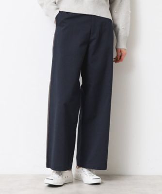 【洗える】サイドライン入りワイドパンツ（Ｓ～Ｌ）（２００２４２８０８８）