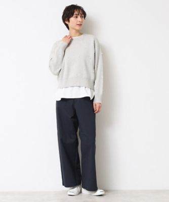 【洗える】サイドライン入りワイドパンツ（Ｓ～Ｌ）（２００２４２８０８８）