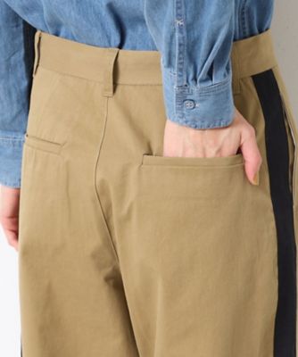 【洗える】サイドライン入りワイドパンツ（Ｓ～Ｌ）（２００２４２８０８８）