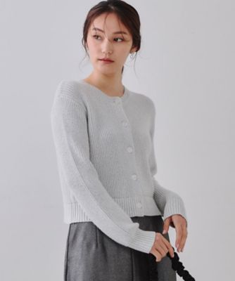 【SALE】OPAQUE.CLIP (Women)/オペークドットクリップ ラメヤーンニットカーディガン(2002428117) シルバー606 トップス【三越伊勢丹/公式】