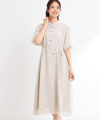 Reflect (Women)/リフレクト 【ＷＥＢ先行カラーあり／リボン取り外し可／マシンウォッシュ可】コツキ柄プリントワンピース（２００２４２８７７６）