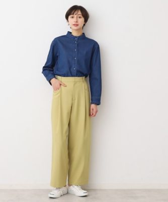 【洗える】タック入りワイドパンツ（Ｓ～Ｌ）（２００２４２９１９２）