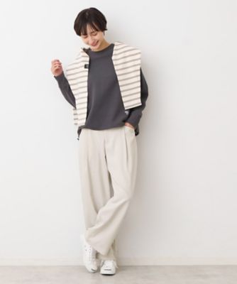 【洗える】タック入りワイドパンツ（Ｓ～Ｌ）（２００２４２９１９２）
