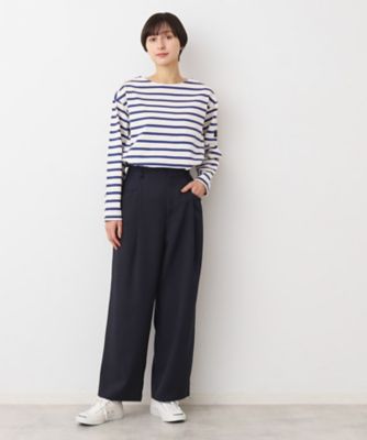 【洗える】タック入りワイドパンツ（Ｓ～Ｌ）（２００２４２９１９２）