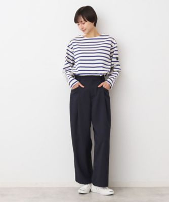 【洗える】タック入りワイドパンツ（Ｓ～Ｌ）（２００２４２９１９２）