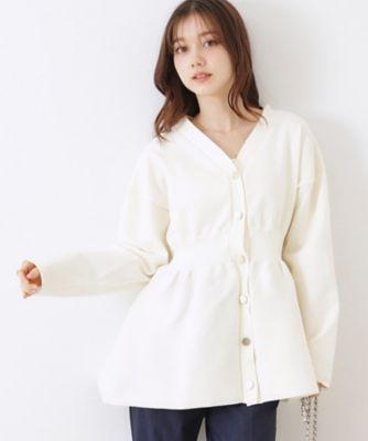 ＜COUTURE BROOCH (Women)＞ペプラムニットカーディガン（２００２４２９２１５）