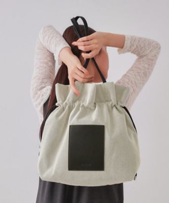 A4サイズ対応】巾着ドロストーリングトートバッグ