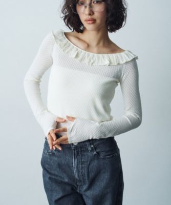 ｆｒｉｌｌ　ｌａｃｅ　ｋｎｉｔ　ｐｕｌｌｏｖｅｒ（２００２４２９９８４）