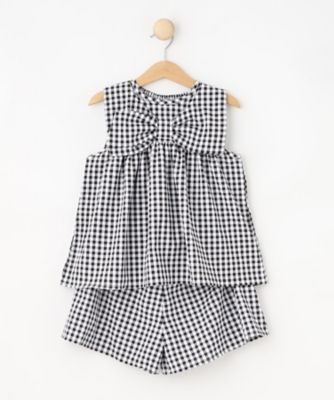 ＜SHOO･LA･RUE (Baby&Kids)＞【１００－１５０ｃｍ】着るだけでコーデが決まる　ギンガムチェックセットアップ（２００２４３００９３）