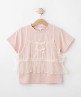 【１００－１２０ｃｍ】チュールキャミＴシャツ（２００２４３０２９６）