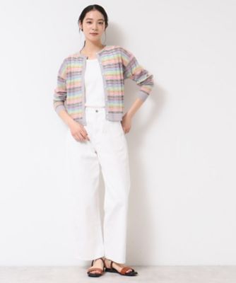 【大特価!!】 洗える】シアーボーダーカーディガン（S～L トップス