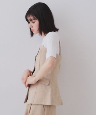 メランジビスチェ風ジレ／セットアップ対応可【洗濯機洗い可】（２００２４３０９３９）