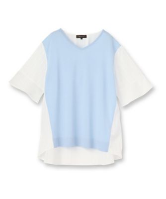 【夏ＳＡＬＥ】バイカラードッキングニット（２００２４３１００６）