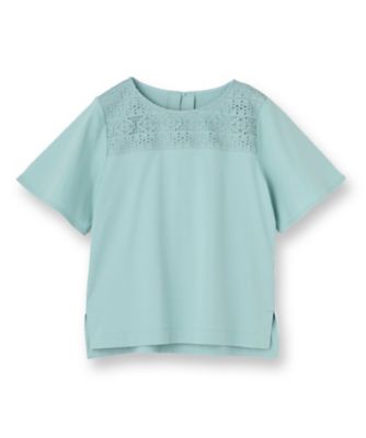 【夏ＳＡＬＥ／手洗い可】レースデザインジャージＴシャツ（２００２４３１００７）