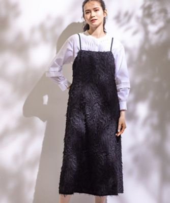 トレンド素材】シアーカットジャカード キャミワンピース