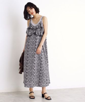 試着のみ COCODEAL 花柄フリルキャミワンピース 試着のみ COCODEAL 花柄フリルキャミワンピース